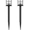 Set 2 Lampa solara Led pentru gradina, Tip felinar, Alb cald