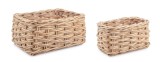 Cumpara ieftin Set 2 cosuri depozitare ratan natur Malang 51x34x27h; 65x48x32h