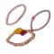 Set 3 elastice de par, 8 cm, Roz, 7BJ