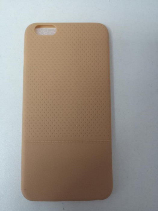 Husa Telefon Silicon Apple iPhone 6+ 6s+ Gold Leather