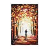 Tablou indragostiti pictat manual, Impreuna pentru totdeauna, 60x40cm ulei pe panza, Magistral