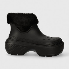 Crocs cizme de iarna Stomp Lined Boot culoarea negru, 208718