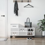 vidaXL Pantofar, alb extralucios, 102x36x60 cm, lemn compozit