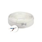 Cablu Alimentare 2x0.5 MYYUP ROMCABLU, Aluminiu CCA, 100m, Alb