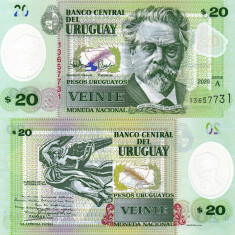 URUGUAY 20 pesos 2020 polymer UNC!!!