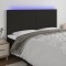 vidaXL Tăblie de pat cu LED, negru, 160x5x118/128 cm, textil 3122152