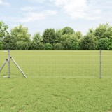 VidaXL Euro Fence cu 13 St&acirc;lpi 0.4x25 m Oțel Zincat