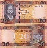 SUDANUL DE SUD 20 pounds 2017 UNC!!!