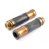 Set mansoane ghidon moto-aluminiu maro+cauciuc