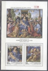 Czechoslovakia 1989 Paintings, Durer, perf.sheet, MNH AG.057