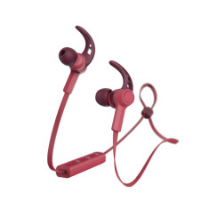 Casti bluetooth Connect Hama, in ear, microfon, carlige ureche, cablu plat, Rosu foto