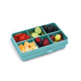 Cutie Snack Melii pentru Copii, 6 Compartimente, Albastru, Divizor Detasabil, Plastic Sigur Alimentar, Masina Spalat Vase