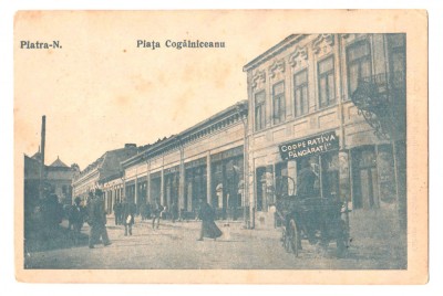 SV * Piatra Neamt * PIATA COGALNICEANU / KOGALNICEANU * 1925 * foarte animata foto