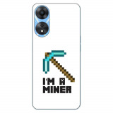 Husa compatibila cu Oppo A78 4G (CPH2565) Silicon Gel Tpu Model Minecraft Miner
