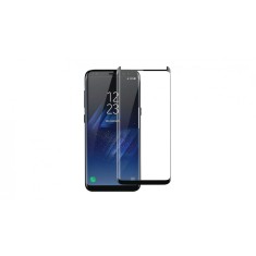 Folie de protectie pentru Samsung Galaxy S8, sticla securizata 5D, Negru-Transparent