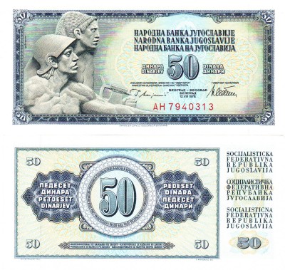 Yugoslavia 50 Dinara 1978 P-89a UNC foto