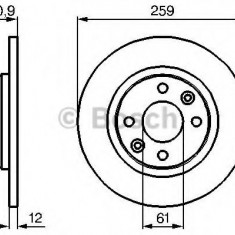 Disc frana RENAULT TWINGO I (C06) (1993 - 2012) BOSCH 0 986 479 B79