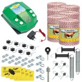 Pachet complet gard electric AgroElectro 6000 m, 7.2 Joule, 230V, pentru animale domestice, kit aparatura si accesorii