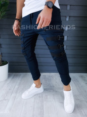 Pantaloni VAGABOND - de trening pentru barbati - slim fit - bleumarin - A8836 foto