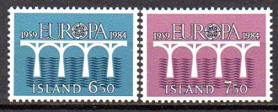 ISLANDA 1984, EUROPA CEPT, serie neuzata, MNH foto