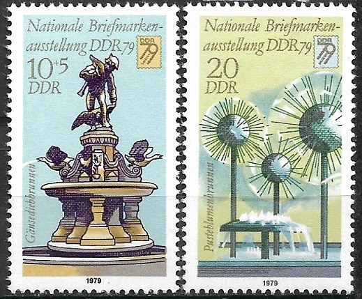 B0570 - Germania DDR 1979 - Expozitia filatelica 2v,neuzat,perfecta stare