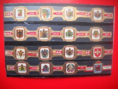 HOPCT LOT NR 77 HERALDICA -STATE DIN EUROPA -16 BUC-ETICHETE VECHI DE TRABUCURI/ CIGARS LABELS -COLECTIE DE LUX-