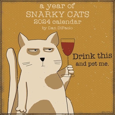 A Year of Snarky Cats 2024 Wall Calendar foto