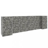 Jardiniera gabion &icirc;n forma de H, 260 x 40 x 80 cm, sarma otel GartenMobel Dekor, vidaXL