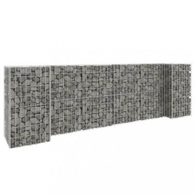 vidaXL Jardinieră gabion &amp;icirc;n formă de H, 260 x 40 x 80 cm, s&amp;acirc;rmă oțel 145660 foto