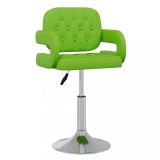 Cumpara ieftin Scaun de bucătărie pivotant, verde, piele ecologică