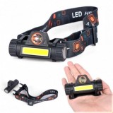 Lanterna frontala cu LED, reincarcabila, USB, Accesorii incluse