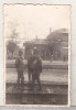 Bnk foto - Militari in gara Cernavoda - anii `40, Alb-Negru, Romania 1900 - 1950, Militar