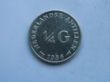 1/4 GULDEN 1956 ANTILELE OLANDEZE-argint