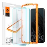 Folie pentru Google Pixel 8 Pro (set 2), Spigen Glas.TR Align Master, Clear