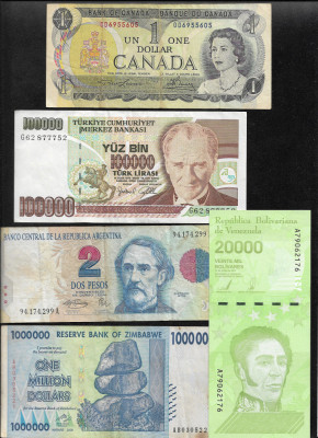 Set #55 15 bancnote de colectie (cele din imagini) foto