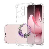 Husa antisoc pentru oppo reno13 pro, airbag, pink wreath 10, clear