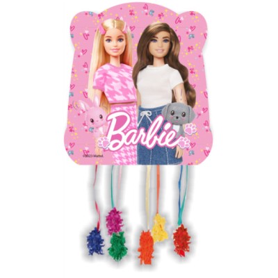 Pinata petrecere Barbie cu corzi 28 x 33 cm foto