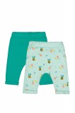 Cumpara ieftin Set de 2 perechi de pantaloni Albinute pentru bebelusi, Tongs baby (Culoare: Verde, Marime: 3-6 Luni)