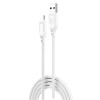 Cablu transfer date si incarcare XO NB235 USB-A - USB-C 2.4A Brodat 1m, Alb
