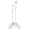 Cablu transfer date si incarcare XO NB235 USB-A - USB-C 2.4A Brodat 1m, Alb