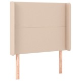 Cumpara ieftin Tablie pat cu aripioare cappuccino 93x16x118/128 cm piele eco