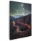 Tablou drum serpuitor noaptea, albastru 2035 Tablou canvas pe panza CU RAMA 30x40 cm