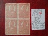 1920 Romania- Ferd. b. mare Mi253y-bl.4.-MNH-EROARE-Pata vop.pe 10si ext chenar, Nestampilat