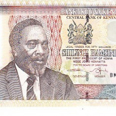 M1 - Bancnota foarte veche - Kenya - 50 shilingi hamsini - 2004