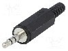 Conector jack, Jack 3,5mm, 3 contacte, tata, SCHURTER - 4832.1310