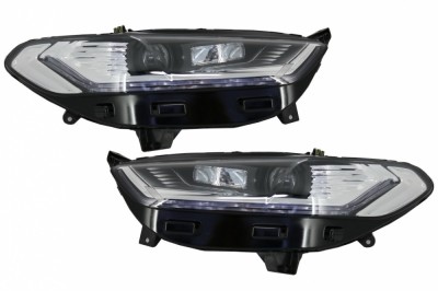 Faruri LED DRL Ford Mondeo MK5 (2013-2016) Semnalizare Secventiala Crom Performance AutoTuning foto