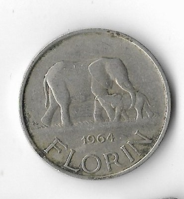 Moneda florin 1964 - Malawi foto