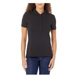 Tricou polo cu maneca scurta pentru femei Amazon Essentials, negru, XL - OUTLET