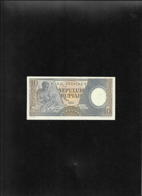 Indonezia 10 rupiah 1963! seria042061 unc foto