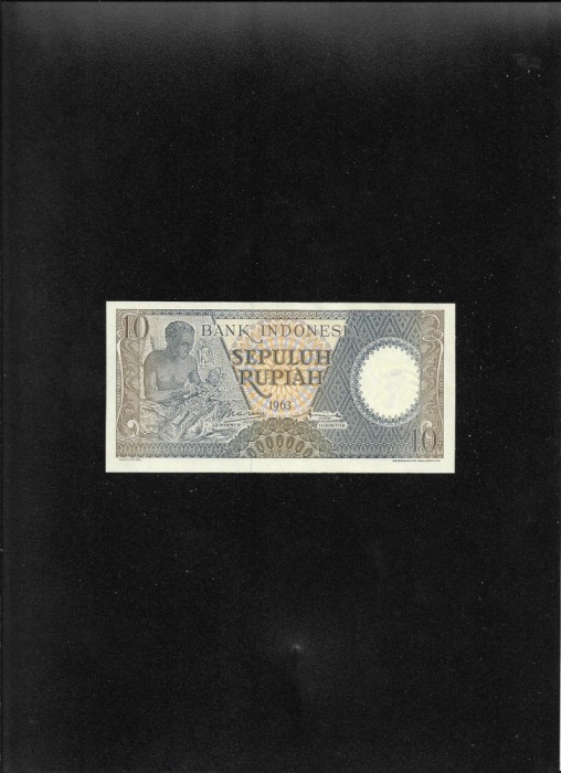 Indonezia 10 rupiah 1963! seria042061 unc